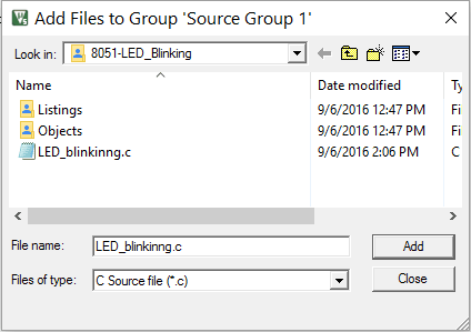 Select file to add